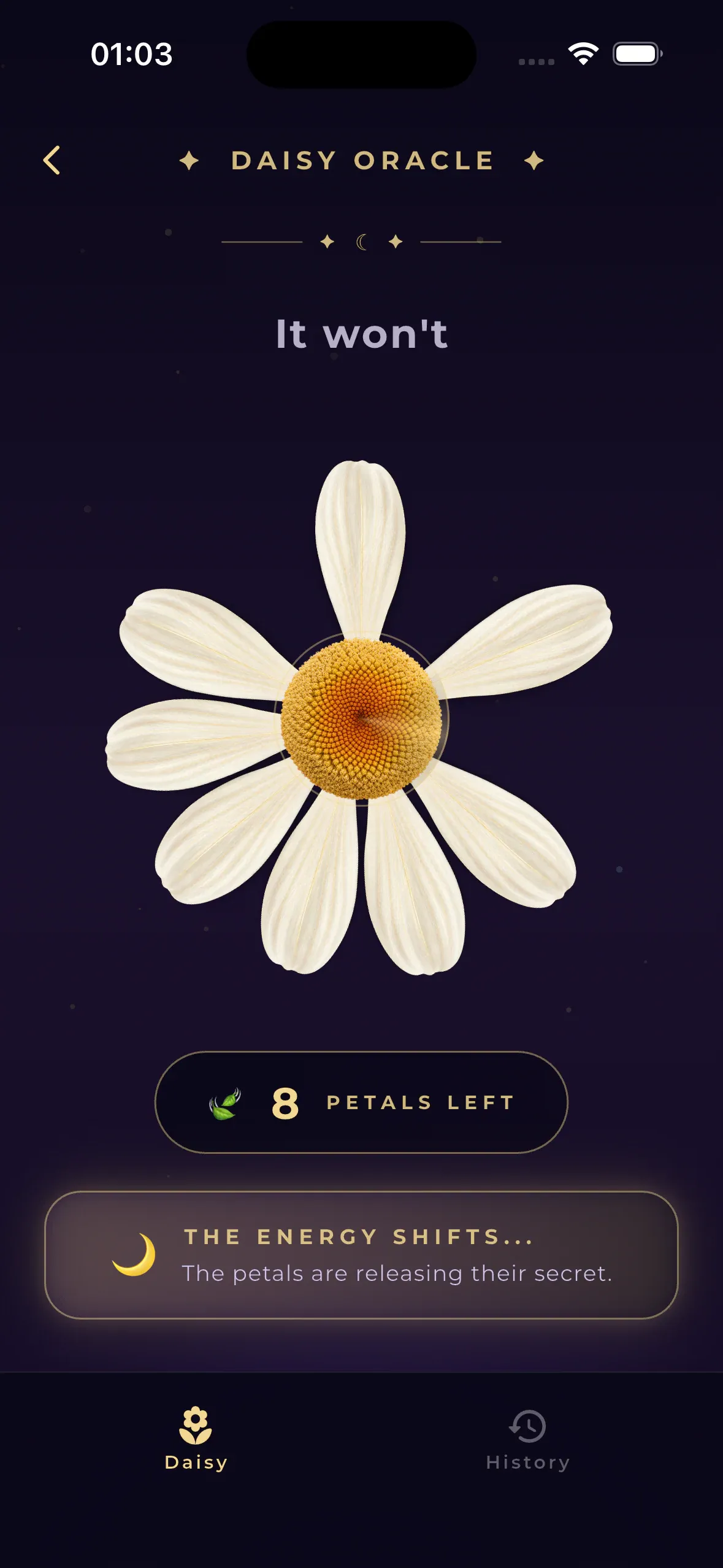 Luvris Daisy Reading — Pluck the petals one by one — let the daisy whisper the truth.